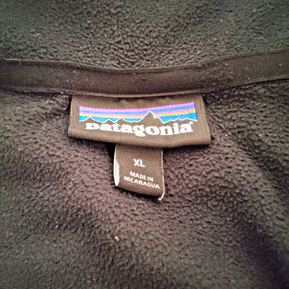 Patagonia Micro D Sweater Men's XL Black Fleece Long Sleeve Quarter Zip Pullover - Picture 3 of 6